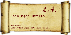 Leibinger Attila névjegykártya