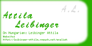 attila leibinger business card